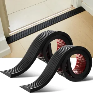 Blulu 2 Pcs PVC Door Threshold Ramp Threshold Transition Strips, Wheelchair Ramps for Doorways, Self Adhesive for Wheelchairs Stroller Scooter Reducer, 2.76'' Wide x 39.37" Long