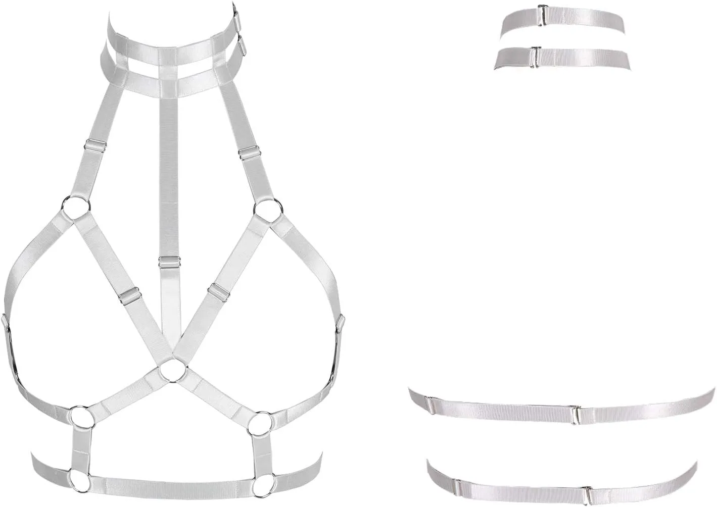Body Harness for Women Bra Lingerie cage Punk Plus Size Chest Strap Belts Halloween Festival Rave Photography Dance