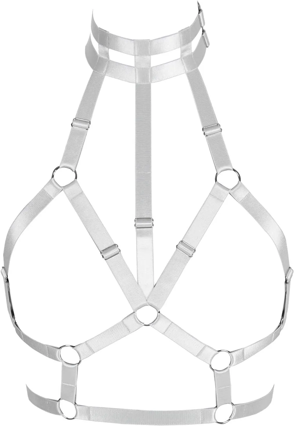 Body Harness for Women Bra Lingerie cage Punk Plus Size Chest Strap Belts Halloween Festival Rave Photography Dance