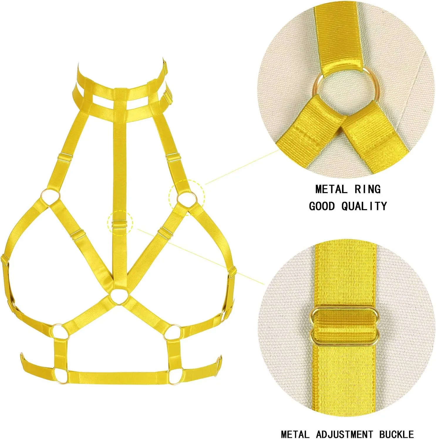 Body Harness for Women Bra Lingerie cage Punk Plus Size Chest Strap Belts Halloween Festival Rave Photography Dance