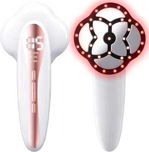 Body Massager Machine, Professional Handheld Massager with 6 Massager Heads & 3 Modes & 15 Levels, Cordless Electric Body Massager for Belly, Waist, Arm, Leg, Butt