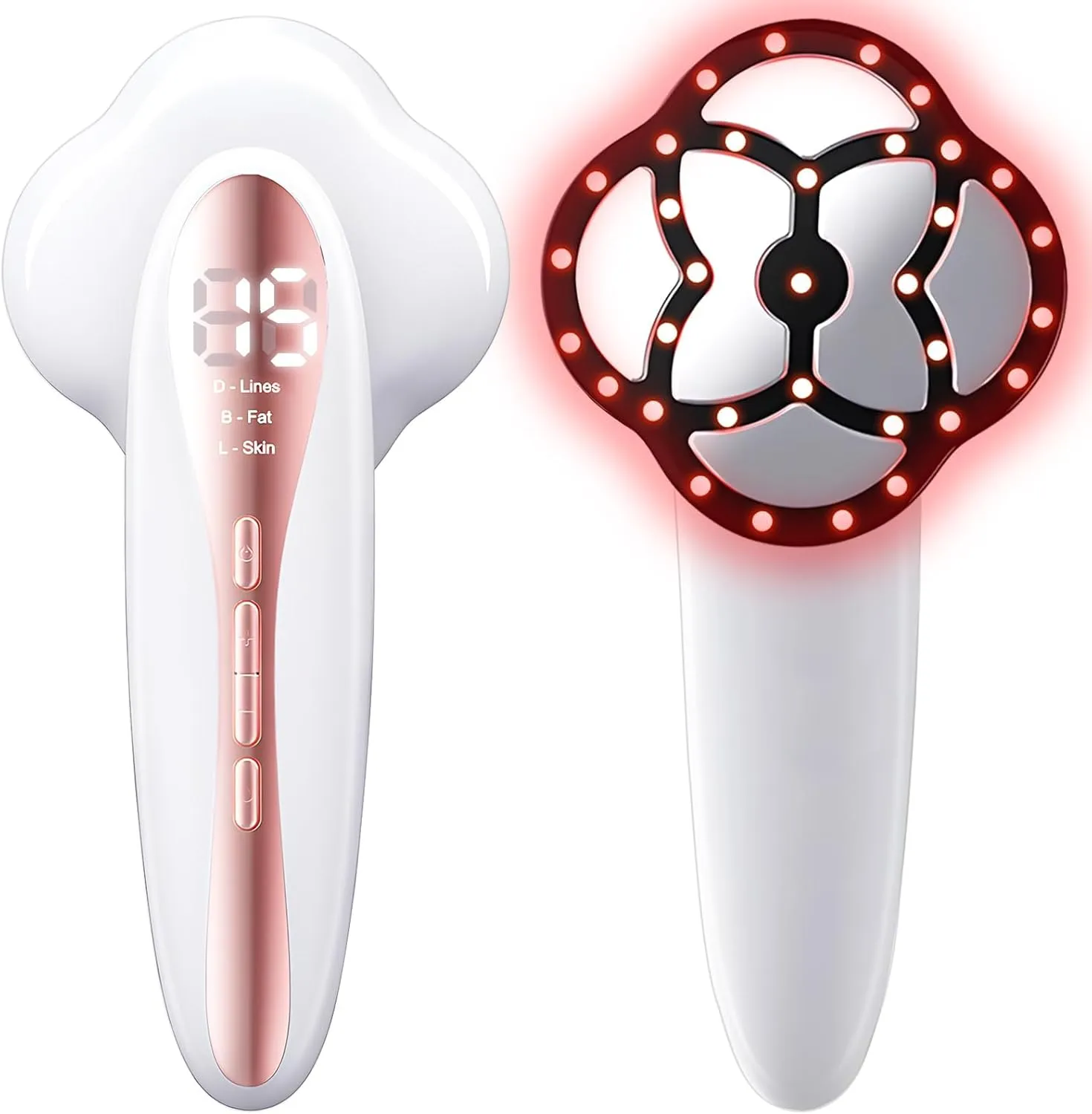 Body Massager Machine, Professional Handheld Massager with 6 Massager Heads & 3 Modes & 15 Levels, Cordless Electric Body Massager for Belly, Waist, Arm, Leg, Butt