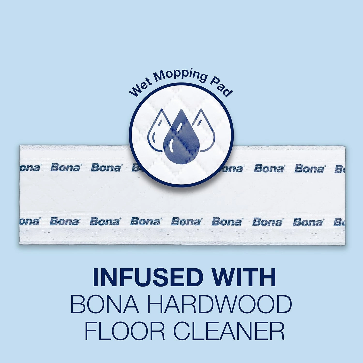 Bona Hardwood Floor Disposable Wet Cleaning Pads - 12 cleaning pads per pack - unscented - Use with Bona Mops - Residue-Free Floor Cleaning Solution for Wood Floors