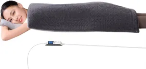 Boncare® 17"x33" Extra Large Heating Pad for Back Pain Relief with & without Auto Shut Off, Fathers Day Gifts for Dad Husband Grandpa, 6 Heat Levels 9 Hr Auto Off and 12.6ft Cord Bed Foot Warmer(Gray)