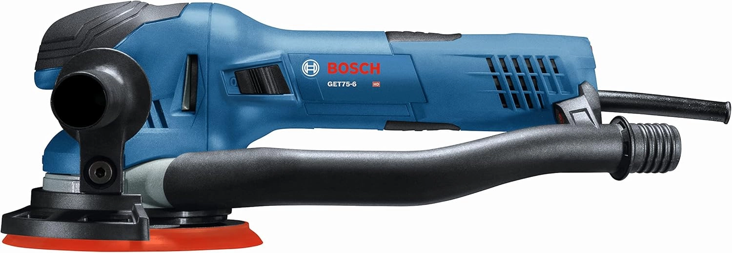BOSCH GET75-6N Electric Orbital Sander, Polisher - 7.5 Amp, Corded, 6 Inch Disc Size - Dual-Mode: Random Orbit & Turbo