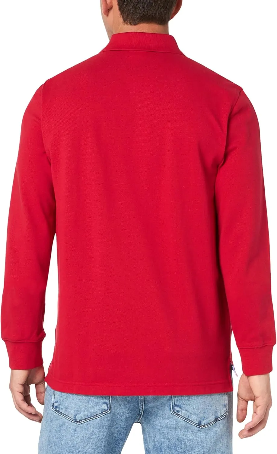 Brooks Brothers Men's Long Sleeve Cotton Pique Stretch Logo Polo Shirt