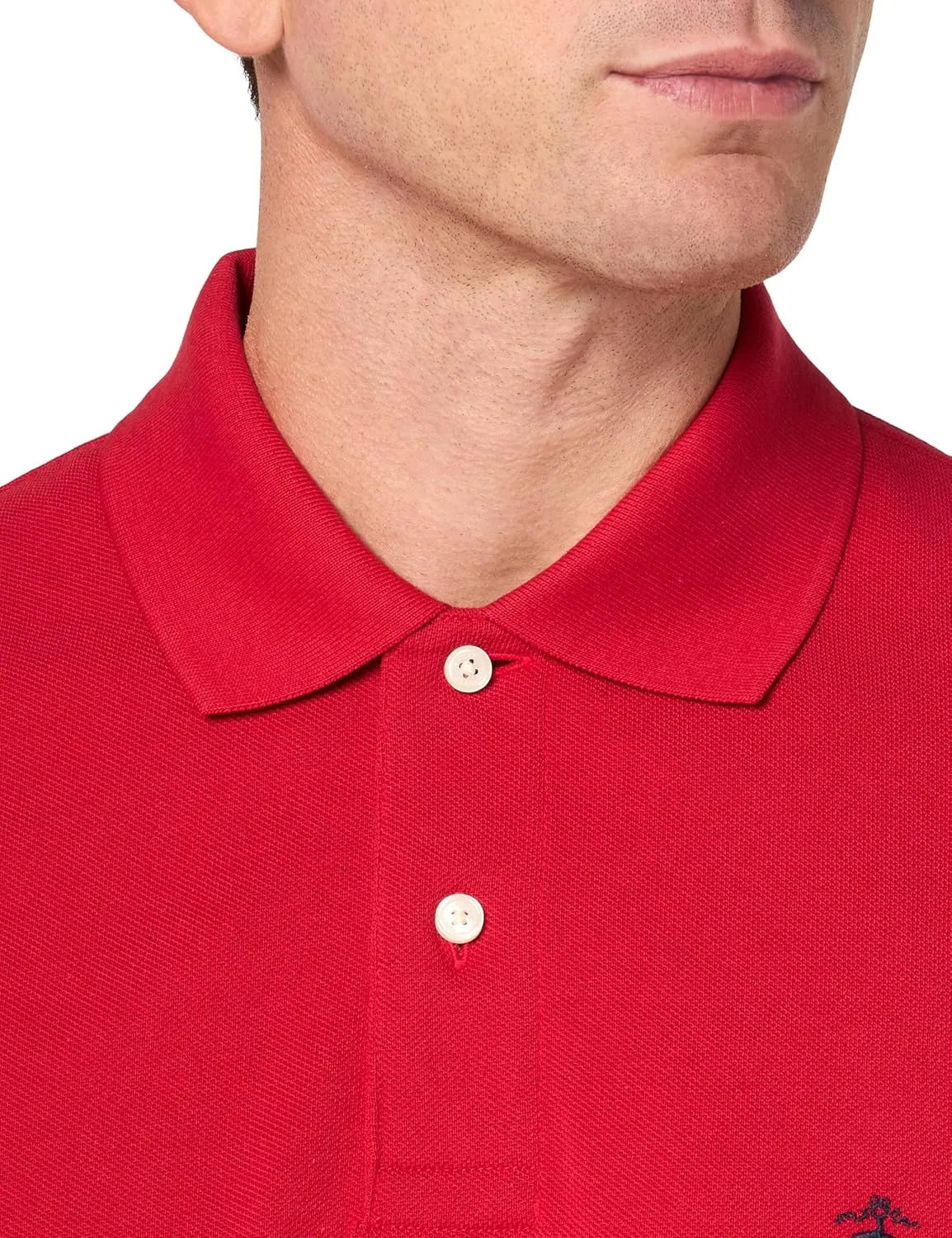 Brooks Brothers Men's Long Sleeve Cotton Pique Stretch Logo Polo Shirt