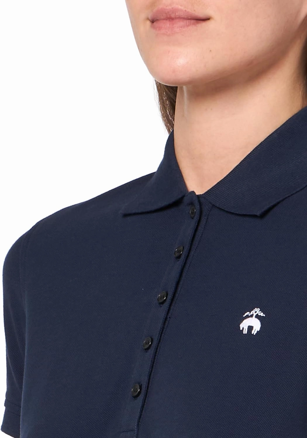 Brooks Brothers Women's Short Sleeve Cotton Pique Stretch Logo Polo Shirt