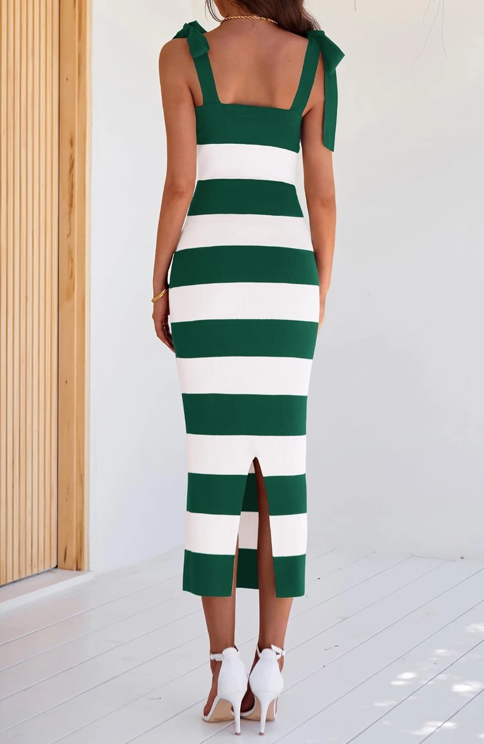 BTFBM Casual Spring Dresses for Women 2025 Sleeveless Spaghetti Strap Striped Maxi Dress Party Beach Long Dress