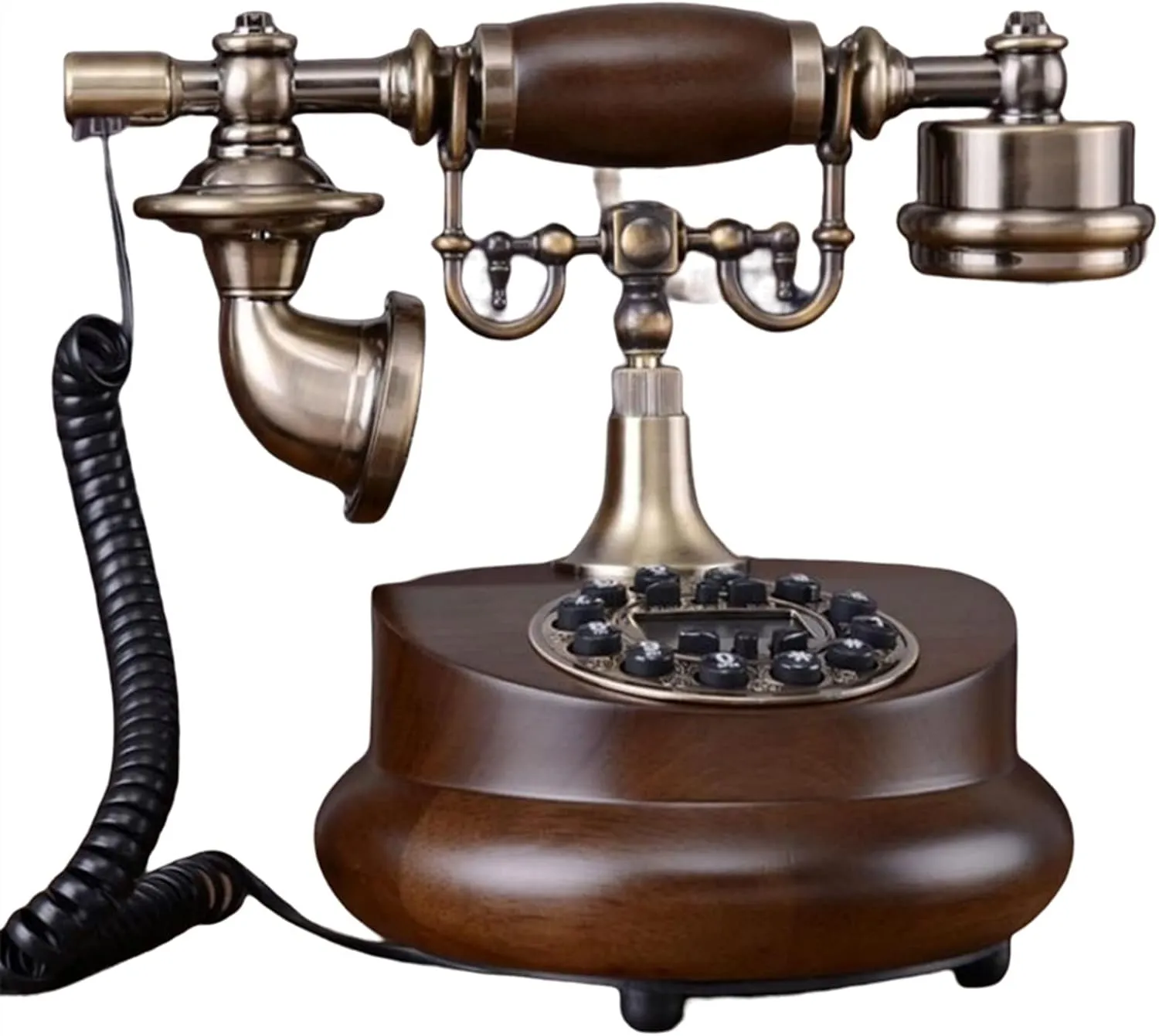 Button Phone Corded Telephone Fixed Digital Retro Phone Button Dial Decorative Telephones Landline