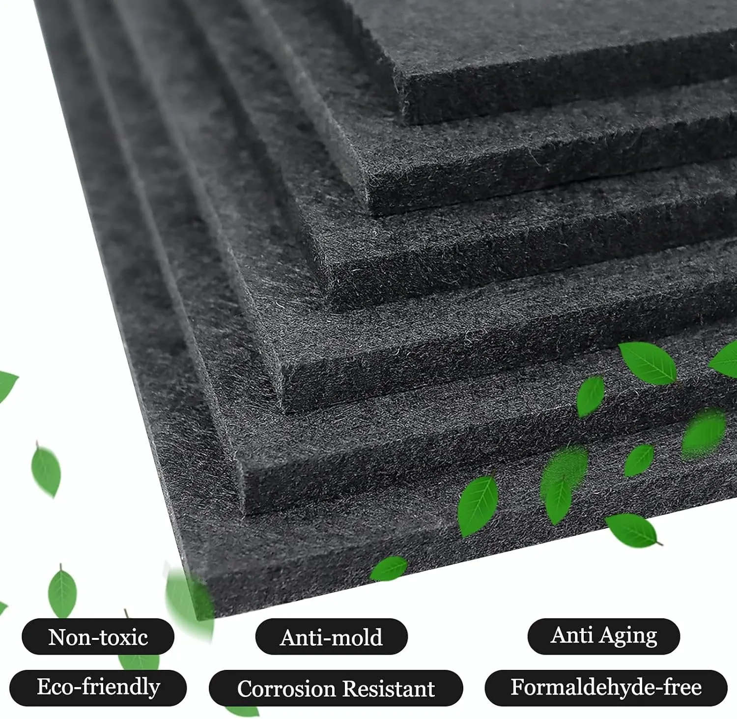 BXI Sound Absorber - 16 X 12 X 3/8 Inches 6 Pack High Density Acoustic Absorption Panel, Sound Absorbing Panels Reduce Echo Reverb, Tackable Acoustic Panels for Wall and Ceiling Acoustic Treatment