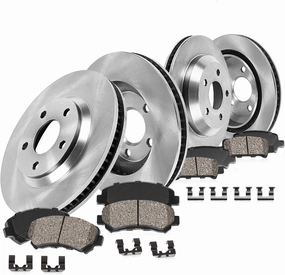 Callahan Brake Parts Front and Rear Brake Kit For Mitsubishi Lancer 2008-2017 [Model Specific] Replacement Brake Rotors with Ceramic Brake Pads