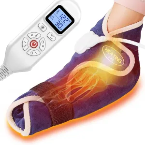 CAMECO 1 Pack Heating Pad for Foot & Ankle Neuropathy Pain Relief, 86℉-158℉ Electric Heated Foot Warmer Wrap for Arthritis, Heat Therapy for Achilles Tendinitis & Plantar Fasciitis, Auto Shut Off