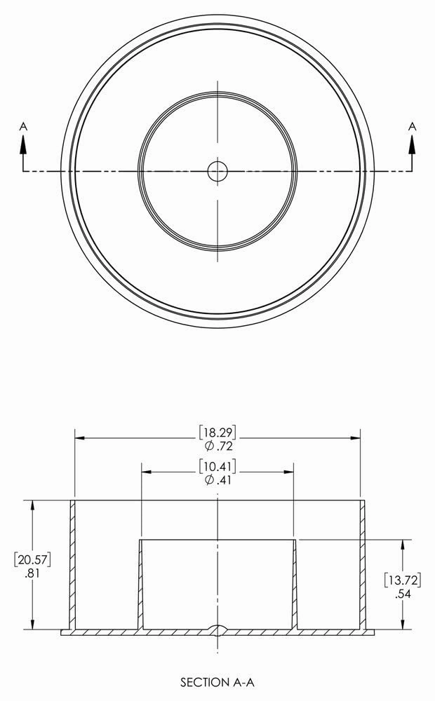 Caplugs FTC-6 – FTC Series – Flareless Tube and Nut Caps, 1000 Pack, To Fit Tube Size 3/8", Inner Cap Width 0.41" x Width 0.72" x Length 0.81", Low-Density Polyethylene (PE-LD), Red (99191014)