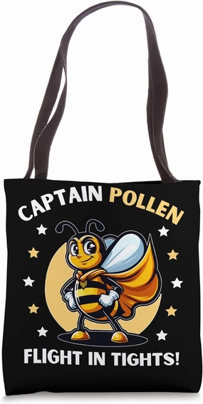 Captain Pollen Flight In Tights Adventure Tote Bag