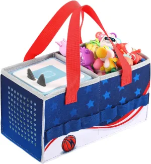 Carrying Case for Toniebox Starter Set and Tonies Figurines, Felt Organizer Travel Bag with Strap for Tonies Box, Travel Cloth Musical Toy Folding Bag for Toniebox Accessories
