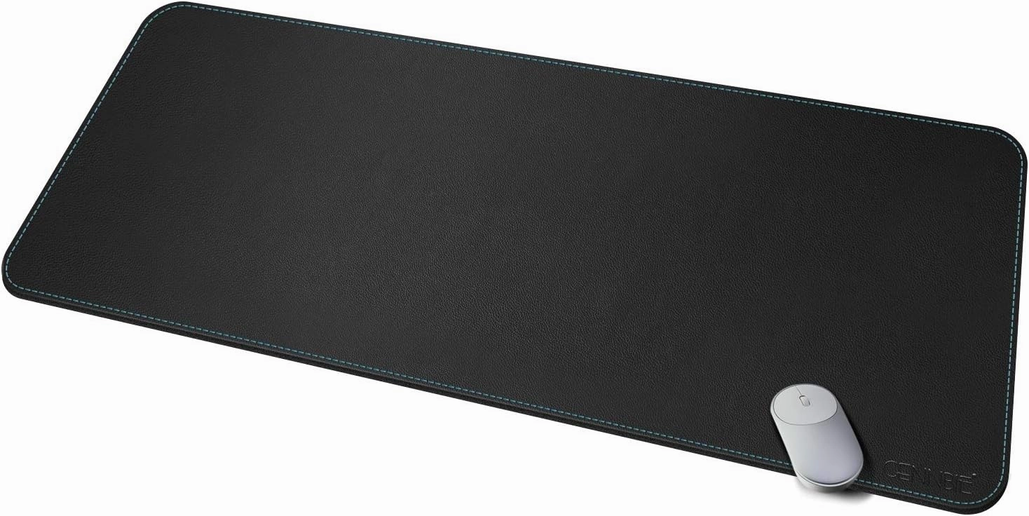 CENNBIE Leather Desk Mat, 59” x 23.6” Extra Large Desk Pad Blotter Protector, Extended Non-Slip Mouse Pad, Waterproof PU Leather Desk Mat on top of desks Large for Office and Home (Black)