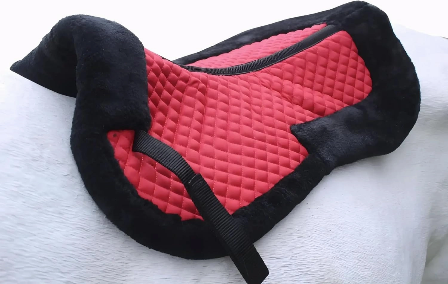 CHALLENGER 23" x 22" Horse English Saddle Contoured Quilted Fleece Lined Half Pad 72130v