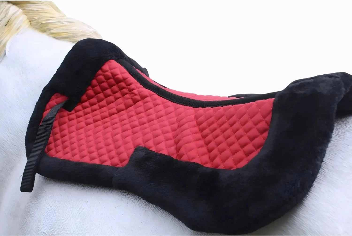 CHALLENGER 23" x 22" Horse English Saddle Contoured Quilted Fleece Lined Half Pad 72130v