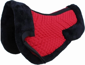 CHALLENGER 23" x 22" Horse English Saddle Contoured Quilted Fleece Lined Half Pad 72130v