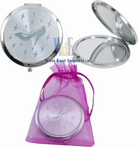 Cinderella High Heel Shoe Design Compact Mirror Favor 12PCS Fuchsia/Quinceanera/Sweet 16/ Zapatilla de Cenicienta Birthday Gift with Gift Bags