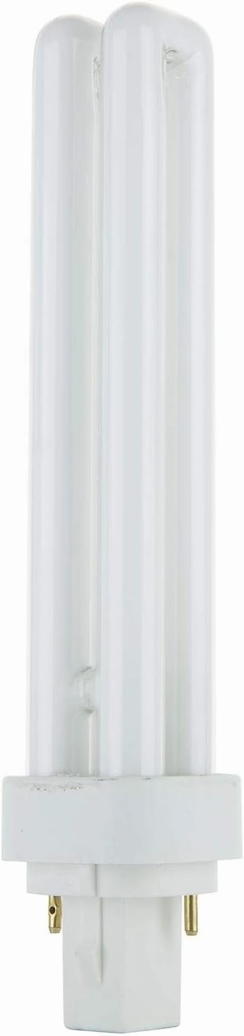Circle (6 Pack) PLD-26W 830, 2 Pin G24D-3, 26 Watt Double Tube, Compact Fluorescent Light Bulb