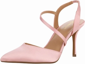 Closed Toe Slingback Heels Wedding High Stiletto Heel for Women 3.3 Inch Ankle Strap Pointed Toe Pumps Prom Dress Bride Shoes for Dinner Party Sexy