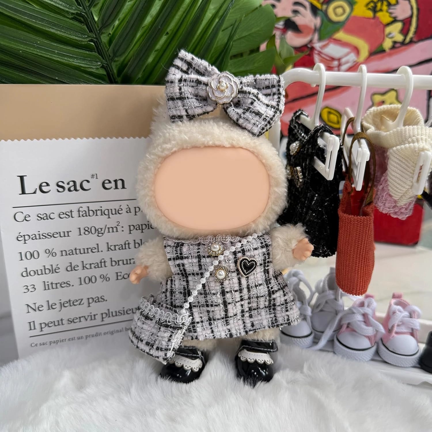 Clothes for 17cm Doll Outfit, Fashion Clothes Set ,Cute Exquisite Accessories for Doll Collection,Stylish Adorable Dolls Clothes Accessories ( No Doll Included ) (Clore-Style f)