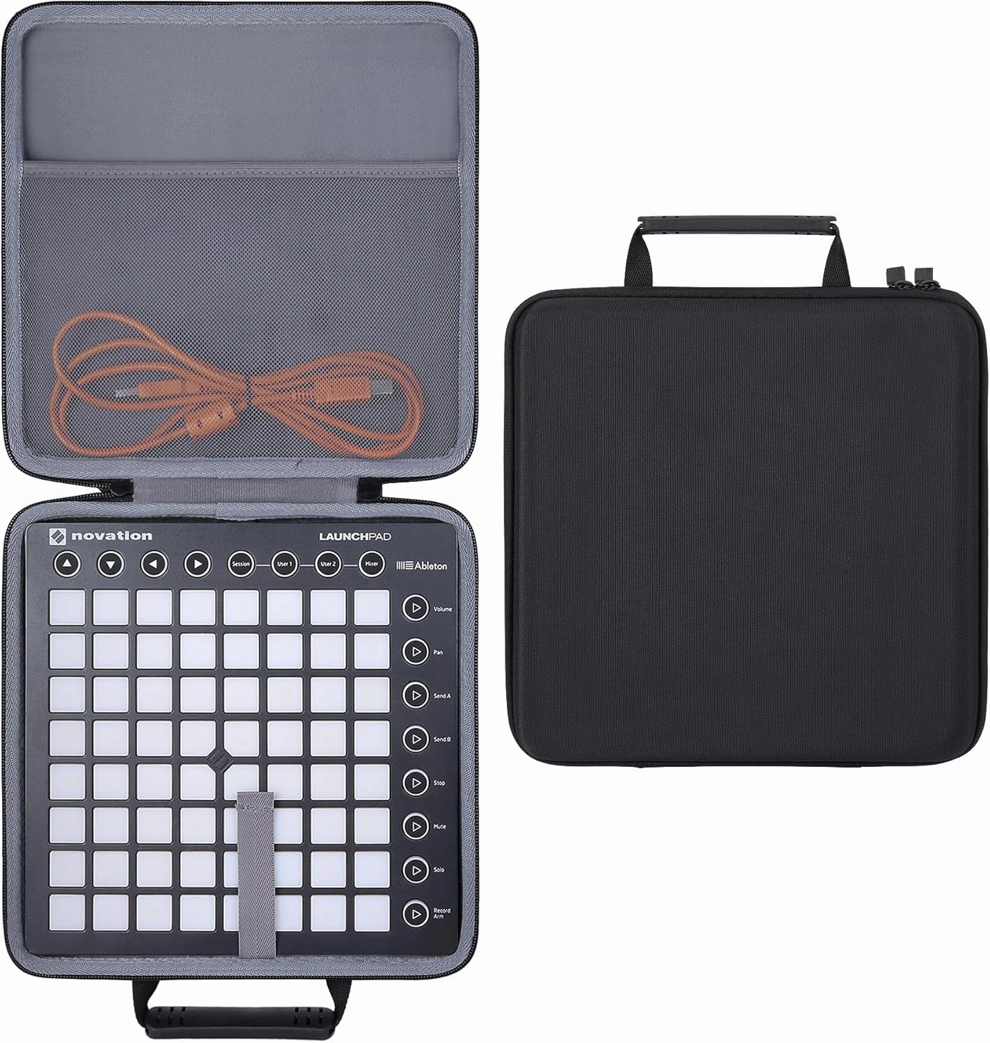 co2CREA Hard Travel Case Replacement for Novation Launchpad X Grid Controller/X Ableton Live 8x8 64 Backlit RGB Pads Grid Controller