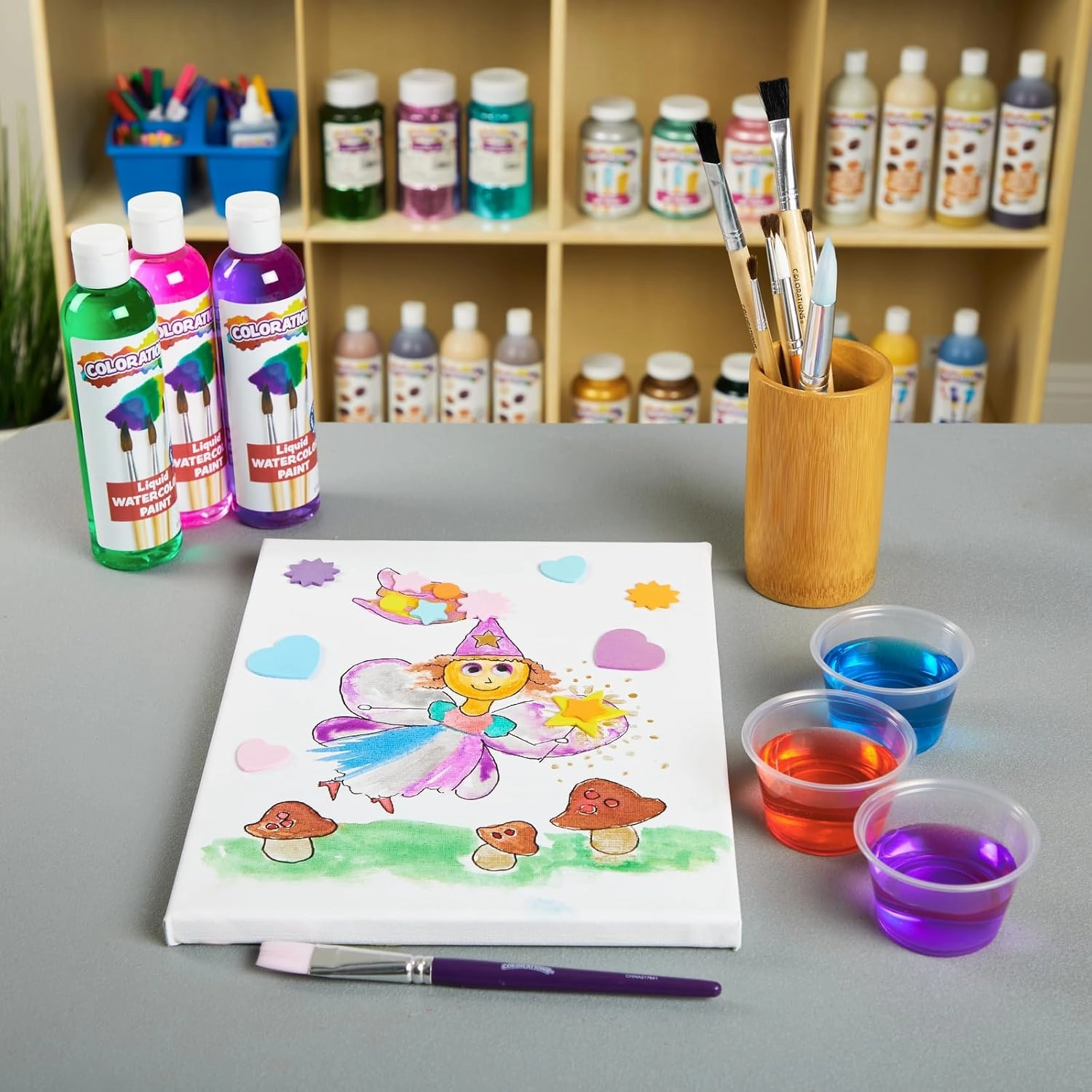 Colorations Classic Colors Liquid Watercolor Paint, Art Supplies, Set of 13 - 8oz Bottles in Vibrant Colors, Classroom Projects, Non-Toxic, Easy Wash, School, Craft Supply, - Made in the USA