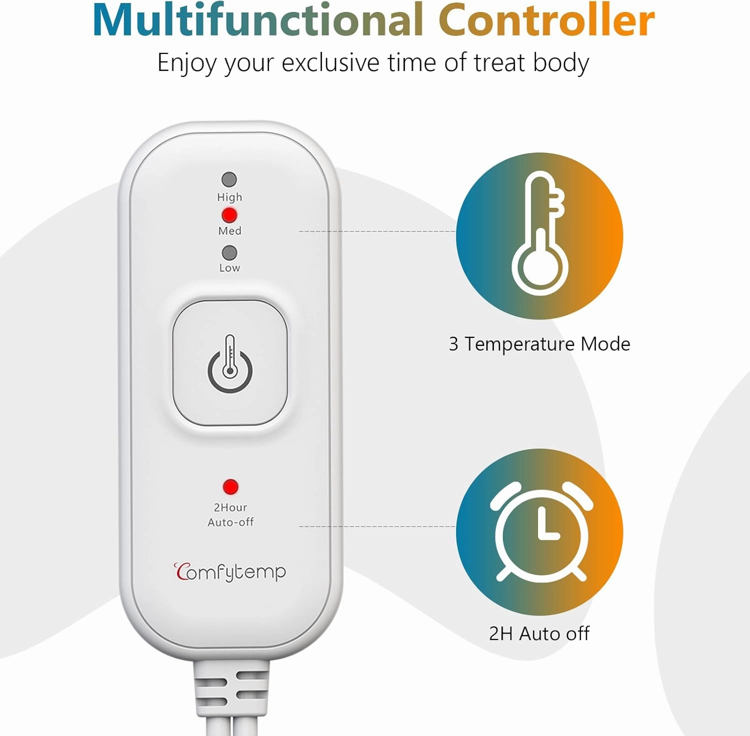 Comfytemp Heating Pad for Back Pain & Cramps Relief, FSA HSA Eligible Electric Large Heat Pad, 2H Auto Off, Valentines Day Gifts for Her Him, Moist Heated Pad for Neck Shoulder, Washable, 12"x24"