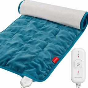 Comfytemp Weighted Heating Pad for Back & Cramps, Mothers Day Gifts, Birthday Gifts for Mom Dad Women Men, 2.2lb Electric Neck Shoulder Heat Pad for Pain Relief, FSA HSA Eligible, 2H Auto-Off, 12x24