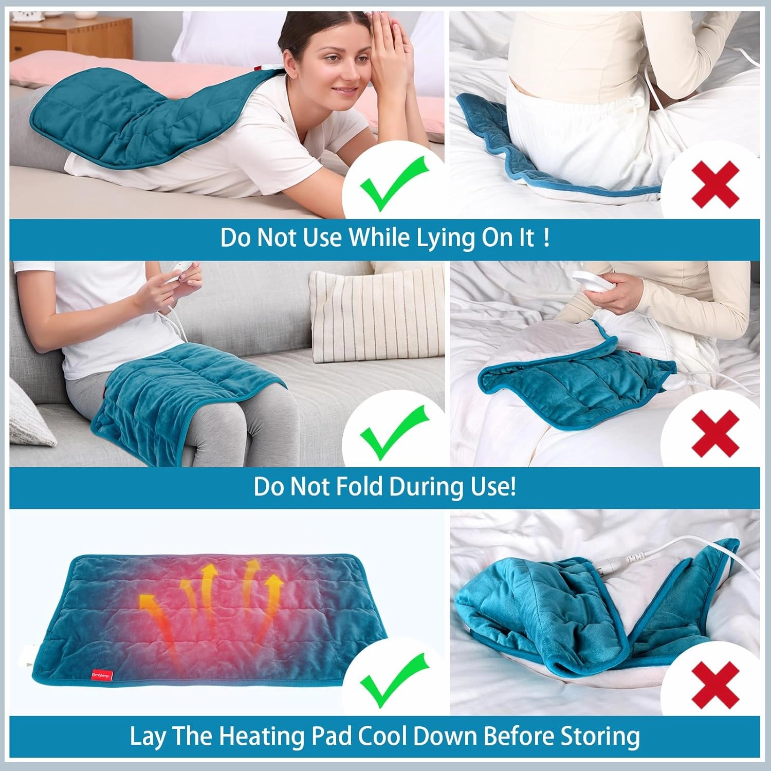 Comfytemp Weighted Heating Pad for Back & Cramps, Mothers Day Gifts, Birthday Gifts for Mom Dad Women Men, 2.2lb Electric Neck Shoulder Heat Pad for Pain Relief, FSA HSA Eligible, 2H Auto-Off, 12x24