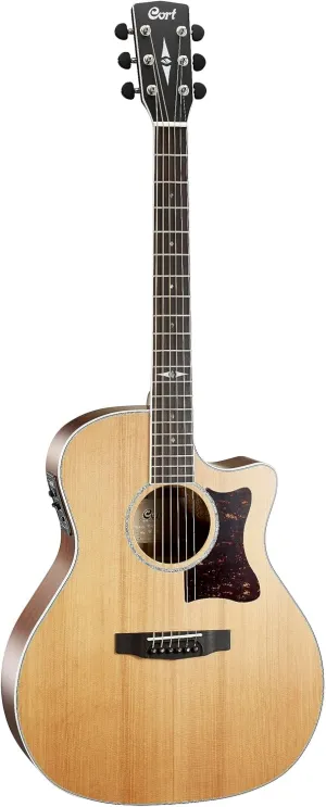Cort 6 String Acoustic-Electric Guitar, Right, Natural Satin, Full (GA5FBWNS-U)