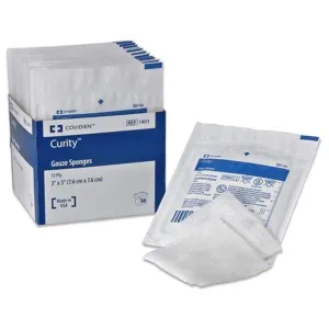 Covidien 29002M Curity Sterile Gauze Pad, 3" x 3" Size, Pack of 100