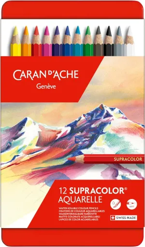 CREATIVE ART MATERIALS Caran D'ache Supracolor Metal Box Set Of 12 (3888.312)
