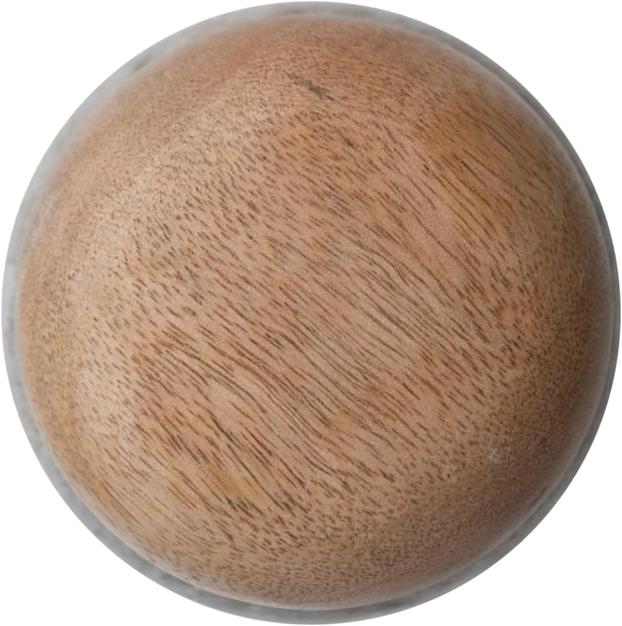 Creative Co-Op Modern Marble Canister with Wood Lid, Natural