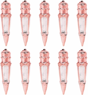 CTKcom 3ml Lip Gloss Tubes Lipstick Tubes with Radish Shape Empty Plastic Refillable Lip Gloss Containers with Wand, for Women Girls DIY Cosmetic Makeup,Rose Gold,10 Pack