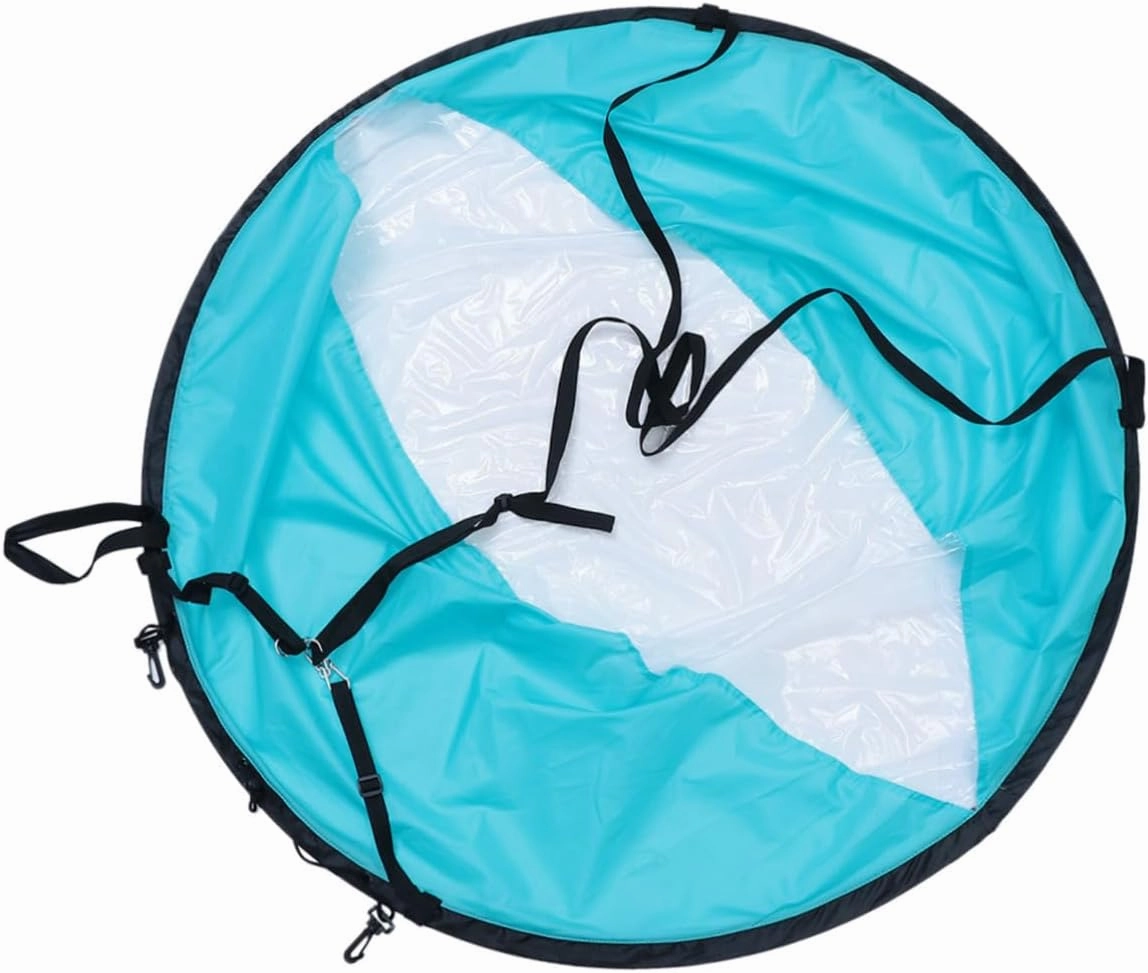 DECHOUS 1Pc Foldable Kayak Wind Sail with Window Downwind Sailing Accessory for Canoes and Inflatable Boats Compact Design for and Quick Setup
