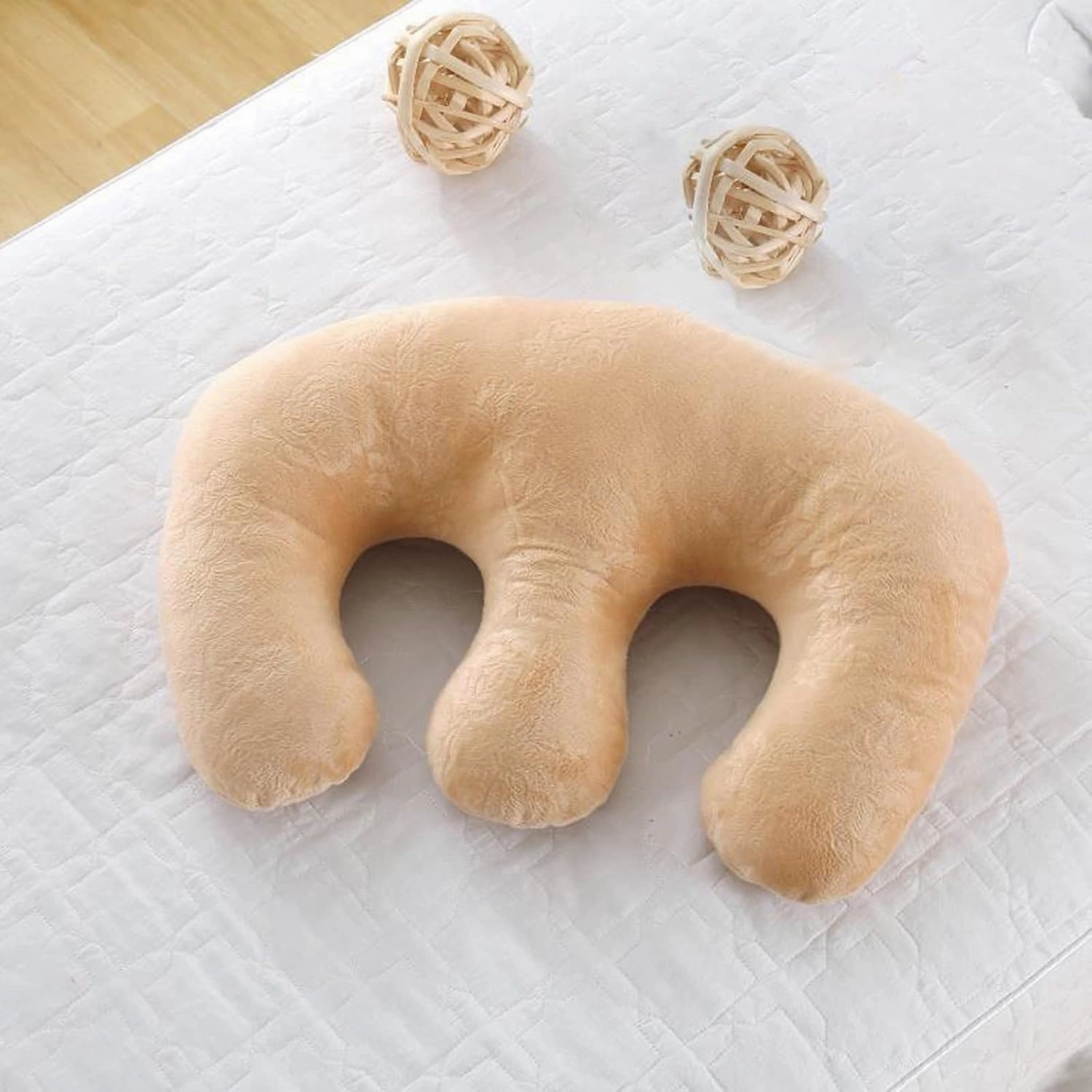 Detachable Chest Soft Pillow Support Pad Pillow Women Bolster for Spa Beauty Salon Massage Table (Golden)