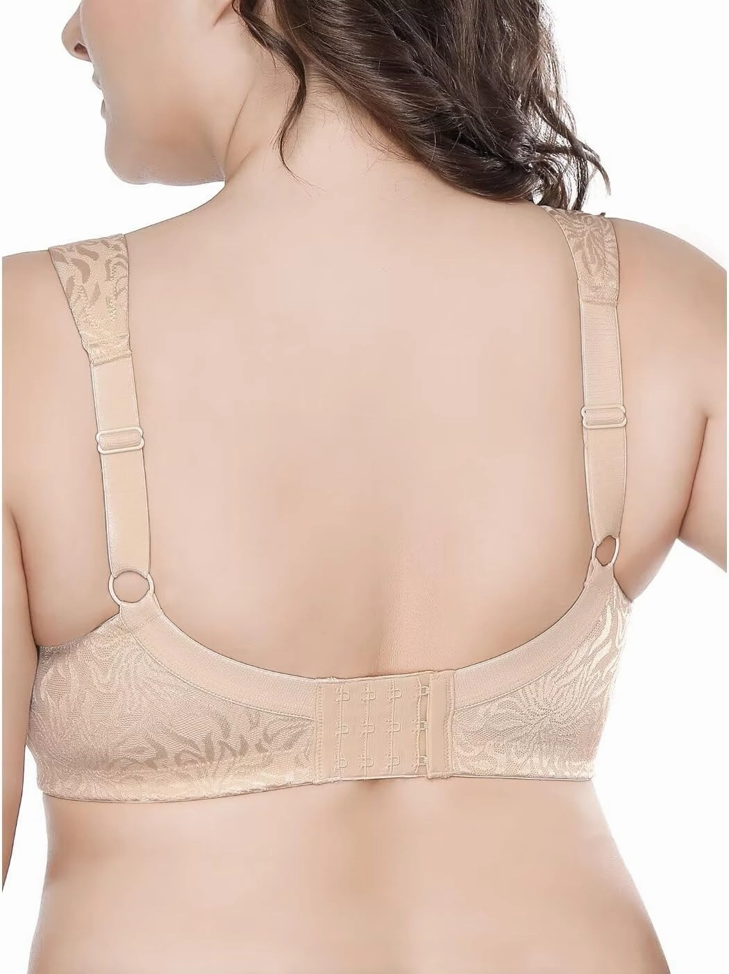Deyllo Women's Full Coverage Plus Size Comfort Minimizer Bra Wirefree Non Padded