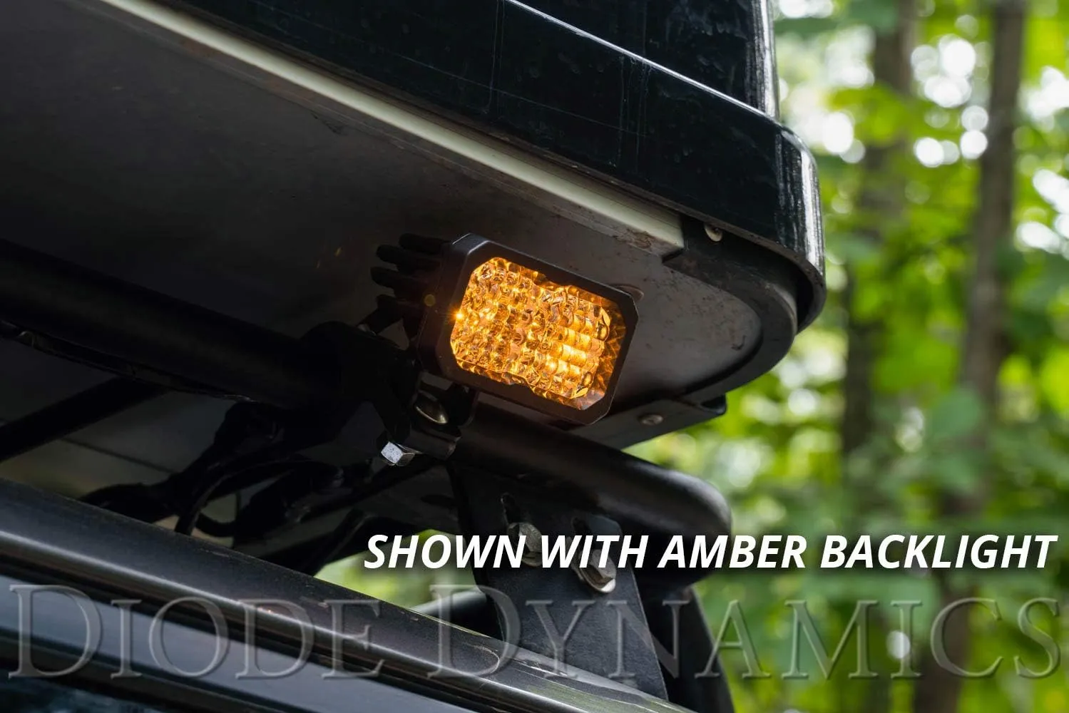 Diode Dynamics SSC2 SAE/DOT White Sport Standard LED Pod (pair), Flood w/Amber Backlight