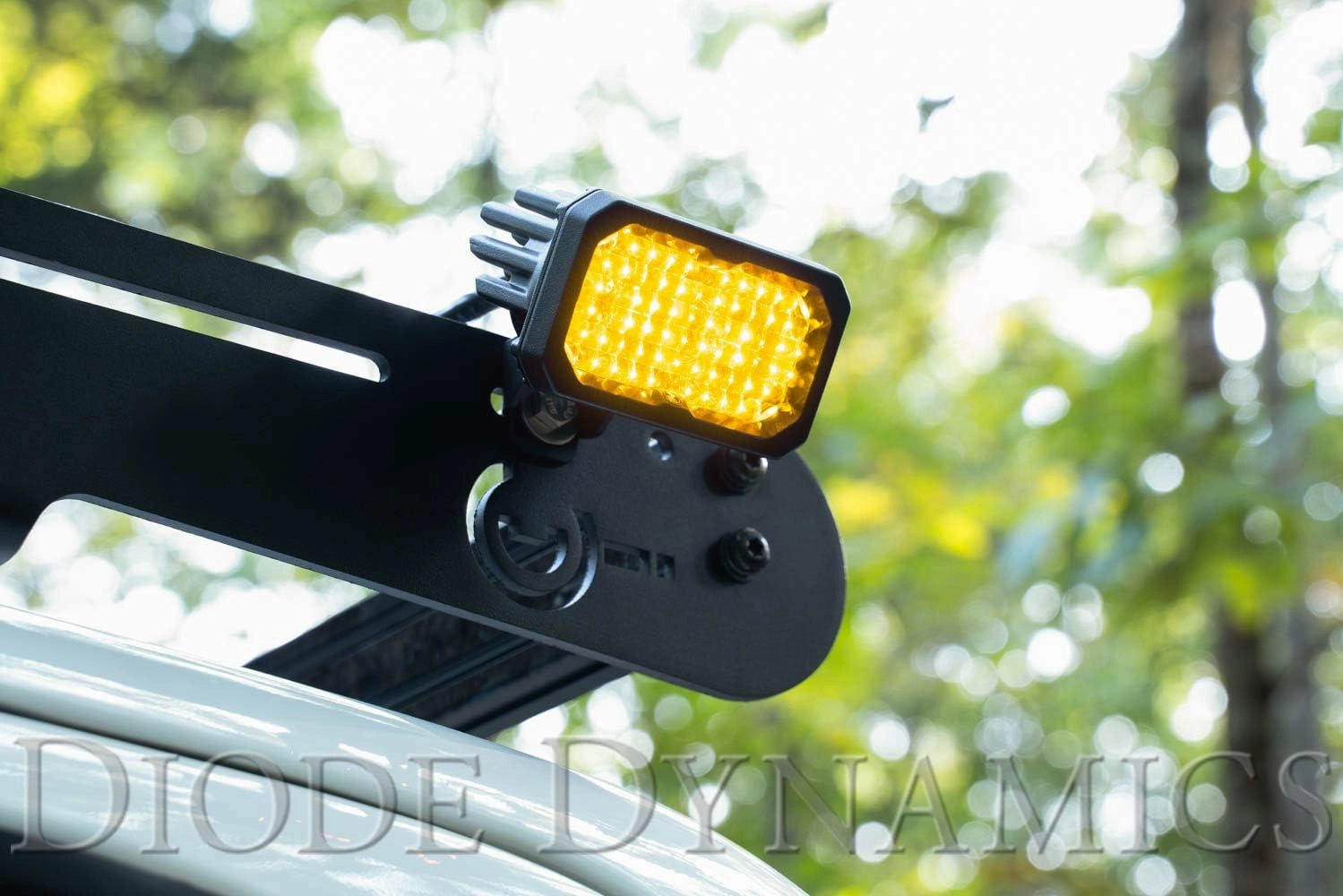 Diode Dynamics SSC2 SAE Yellow Sport Standard LED Pod (pair), Spot w/Amber Backlight