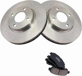 Disc Brake Rotor and Pad Set Kit Front Side Posi Ceramic Smooth for Nissan for Kicks 1.6L 2018-2019 4 Lug-Wheel Lug Count BKA19754 982407