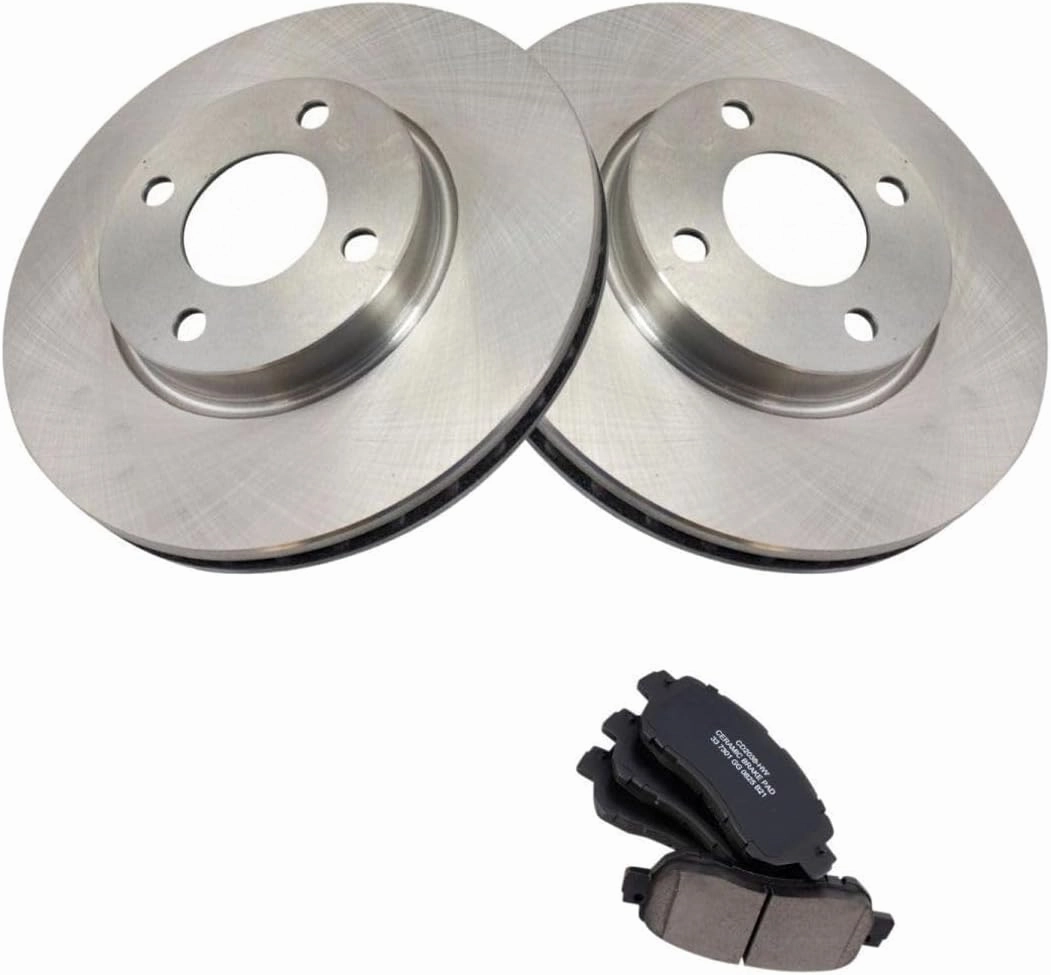 Disc Brake Rotor and Pad Set Kit Front Side Posi Ceramic Smooth for Nissan for Kicks 1.6L 2018-2019 4 Lug-Wheel Lug Count BKA19754 982407