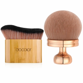 docolor Self Tanner Brush 2PCS Body Makeup Brush for Flawless Face and Body Makeup, Sunless Tanner Blending Brush Body Brush for Self Tanner, Bronzer, Foundation, Vegan & Cruelty Free