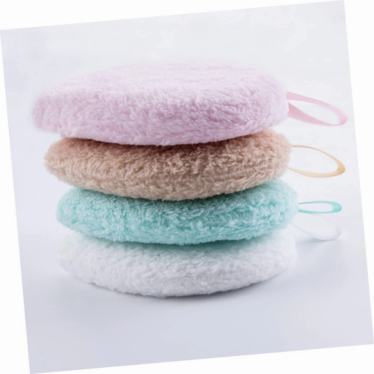 DOITOOL 9pcs Heart Shape Makeup Removal Pads Soft Facial Cleaning for Makeup Removal Washable and Reusable Cosmetic Supplies for Daily Use