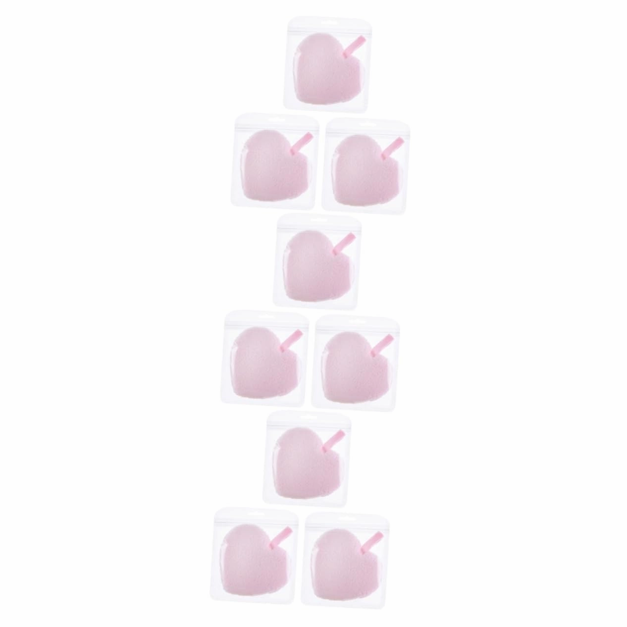 DOITOOL 9pcs Heart Shape Makeup Removal Pads Soft Facial Cleaning for Makeup Removal Washable and Reusable Cosmetic Supplies for Daily Use
