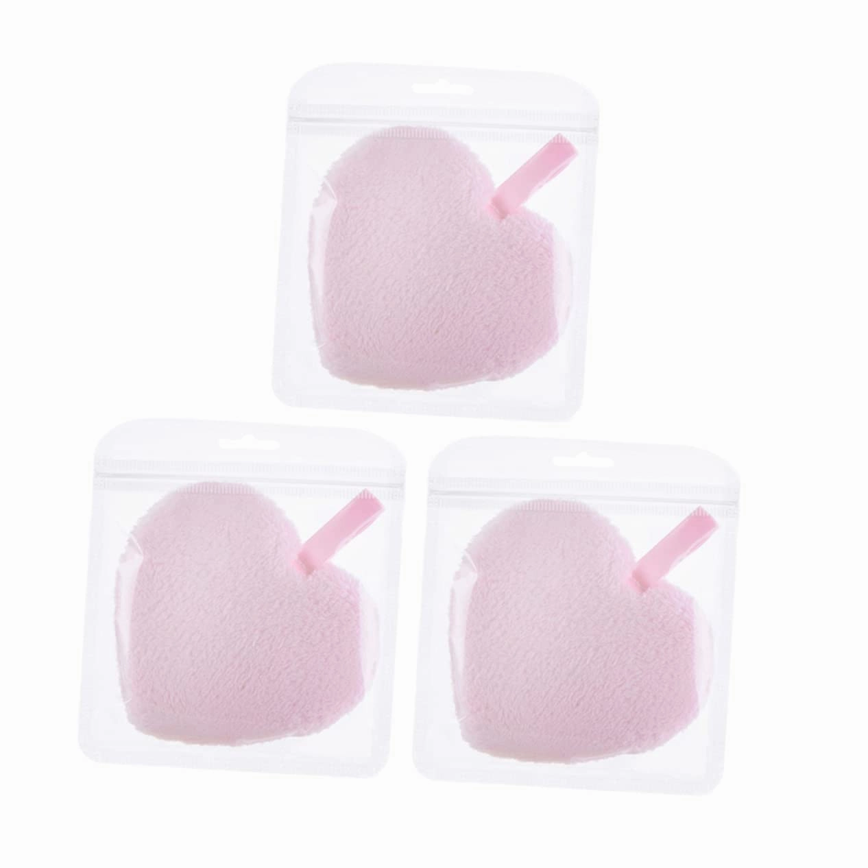 DOITOOL 9pcs Heart Shape Makeup Removal Pads Soft Facial Cleaning for Makeup Removal Washable and Reusable Cosmetic Supplies for Daily Use