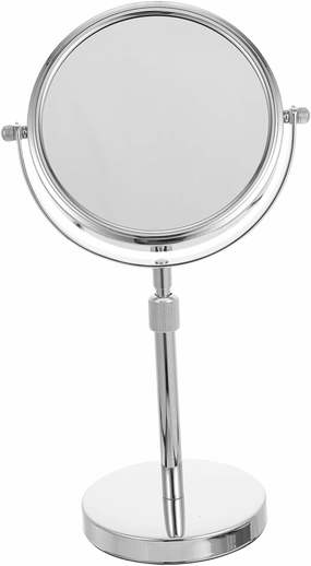 DOITOOL Round Makeup Mirror Rotatable Led Lights Desk Mirror Metal Double-Sided Home Use Girl Cosmetics for Make up Mirror Lights